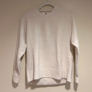 Uniqlo Cream Wool Blend Crew Neck Sweater Sz XS
